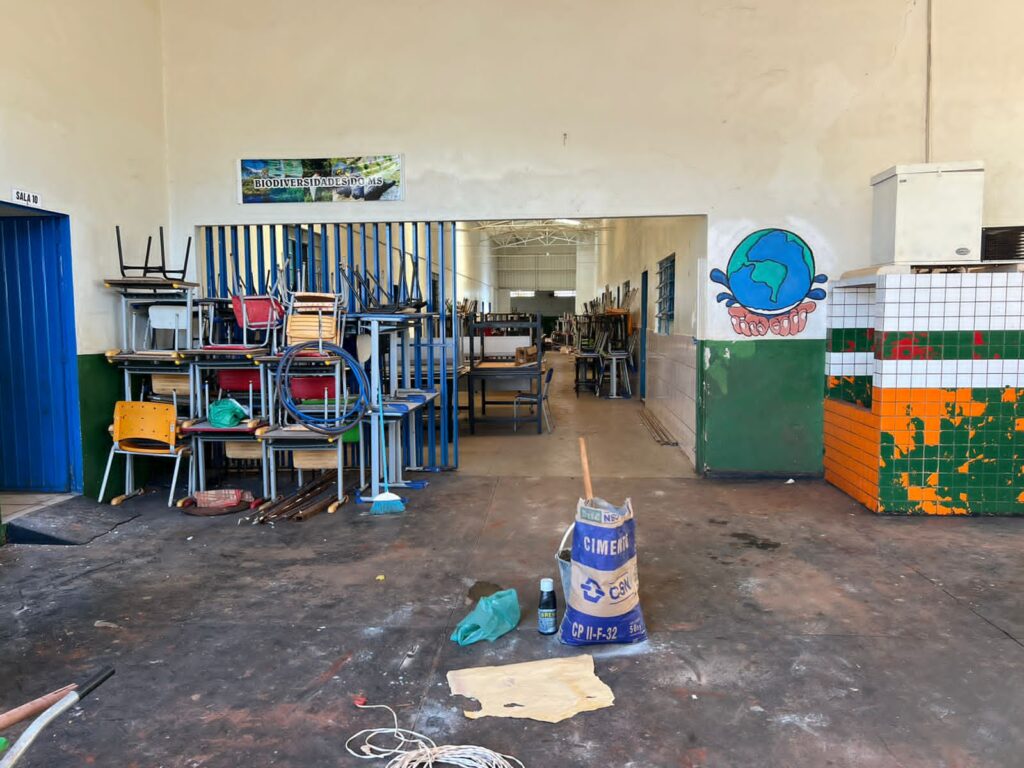 Prefeitura de Japorã executa reforma geral da escola ‘José de Alencar’, no distrito de Jacareí