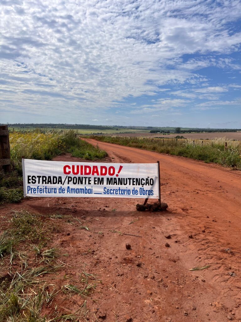 Prefeitura interdita para manutenção ponte sobre o Rio Jaguari em Amambai