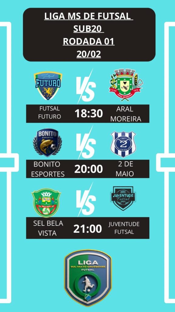 Futsal de Ara Moreira estreia nesta sexta na Liga MS de Futsal Sub-20 Futsal de Ara Moreira estreia nesta sexta na Liga MS de Futsal Sub-20