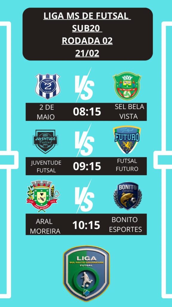 Futsal de Ara Moreira estreia nesta sexta na Liga MS de Futsal Sub-20 Futsal de Ara Moreira estreia nesta sexta na Liga MS de Futsal Sub-20