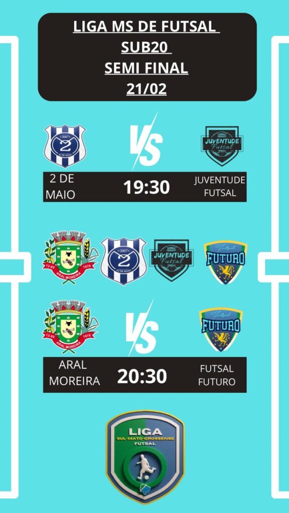 Invicto futsal de Aral Moreira está nas semifinais da Liga MS Sub-20 em Aquidauana