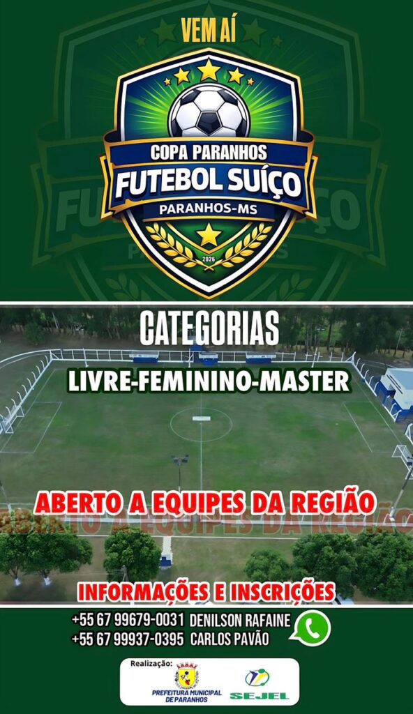 Paranhos abre inscrições para a 1ª Copa de Futebol Suíço com equipes da região