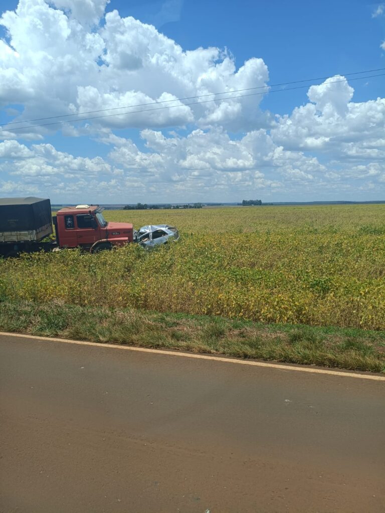 Colisão frontal na MS-386 deixa uma vítima fatal em Amambai