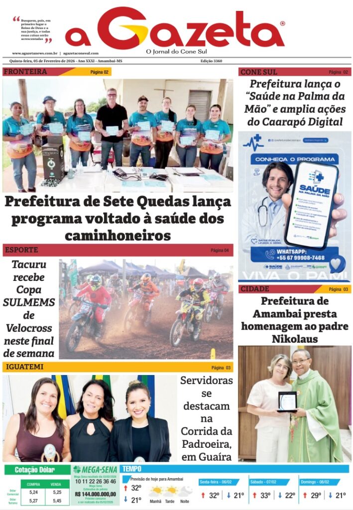 Jornal A Gazeta – Edição de 05 de fevereiro de 2026