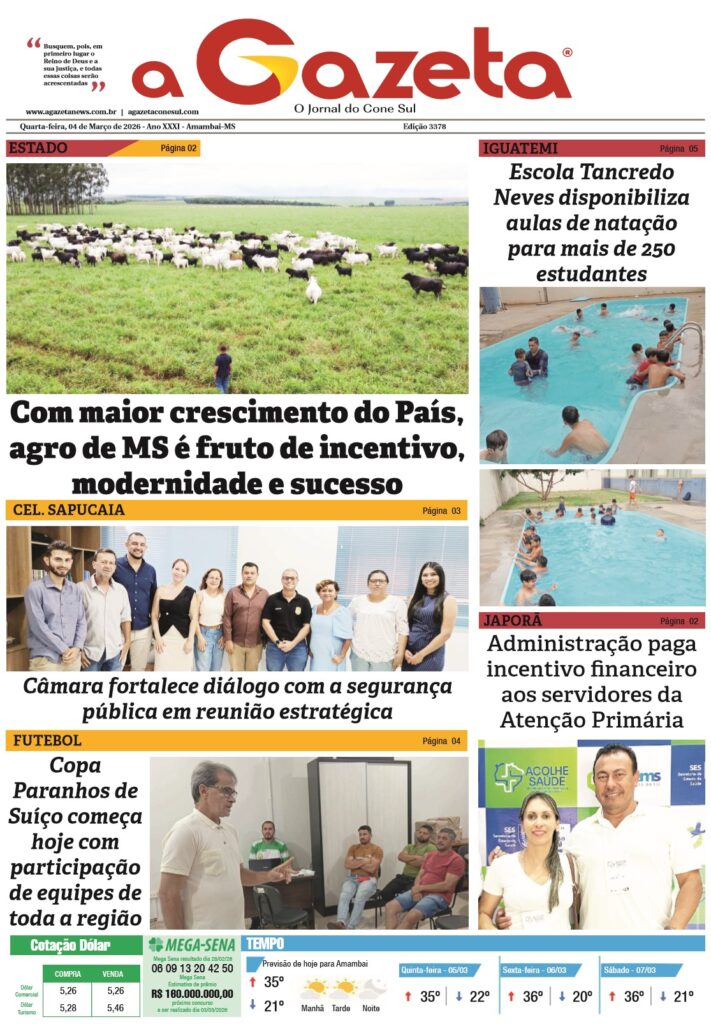 Jornal A Gazeta – Edição de 04 de março de 2026