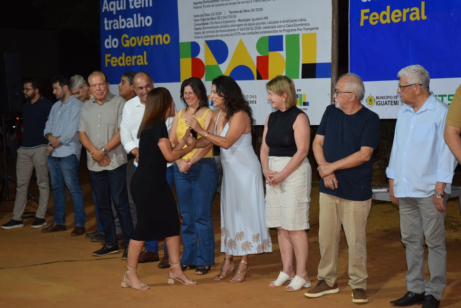 Iguatemi: Prefeito Lídio Ledesma lança oficialmente pavimentação asfáltica no bairro da Vila Nova Esperança