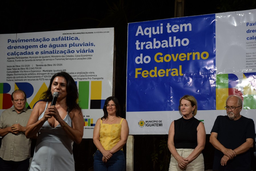 Iguatemi: Prefeito Lídio Ledesma lança oficialmente pavimentação asfáltica no bairro da Vila Nova Esperança