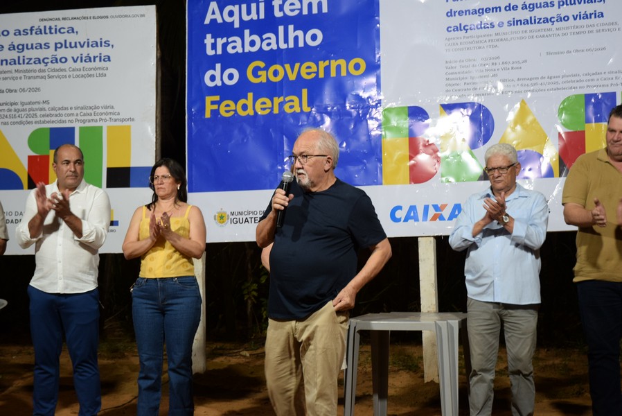 Iguatemi: Prefeito Lídio Ledesma lança oficialmente pavimentação asfáltica no bairro da Vila Nova Esperança
