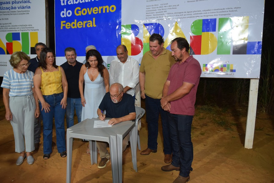 Iguatemi: Prefeito Lídio Ledesma lança oficialmente pavimentação asfáltica no bairro da Vila Nova Esperança
