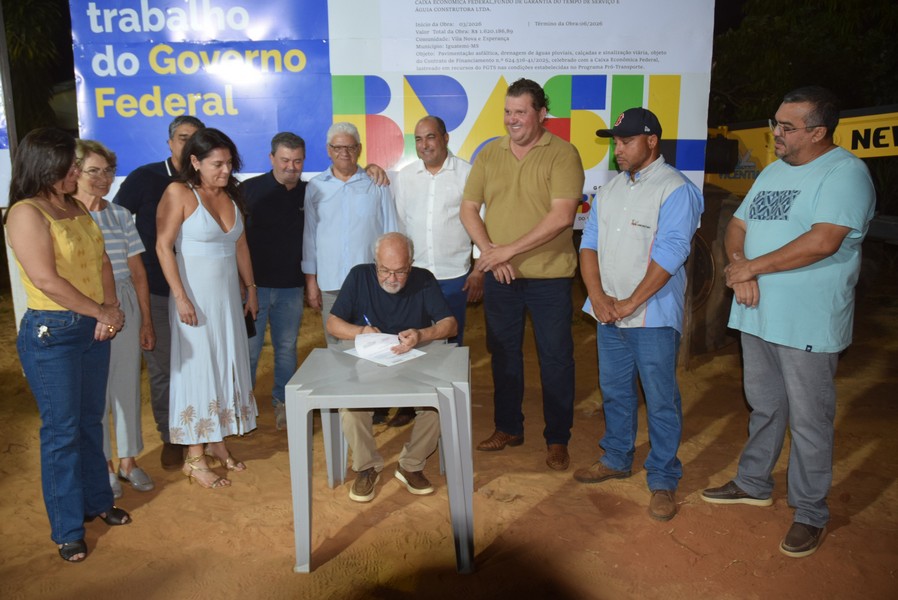 Iguatemi: Prefeito Lídio Ledesma lança oficialmente pavimentação asfáltica no bairro da Vila Nova Esperança