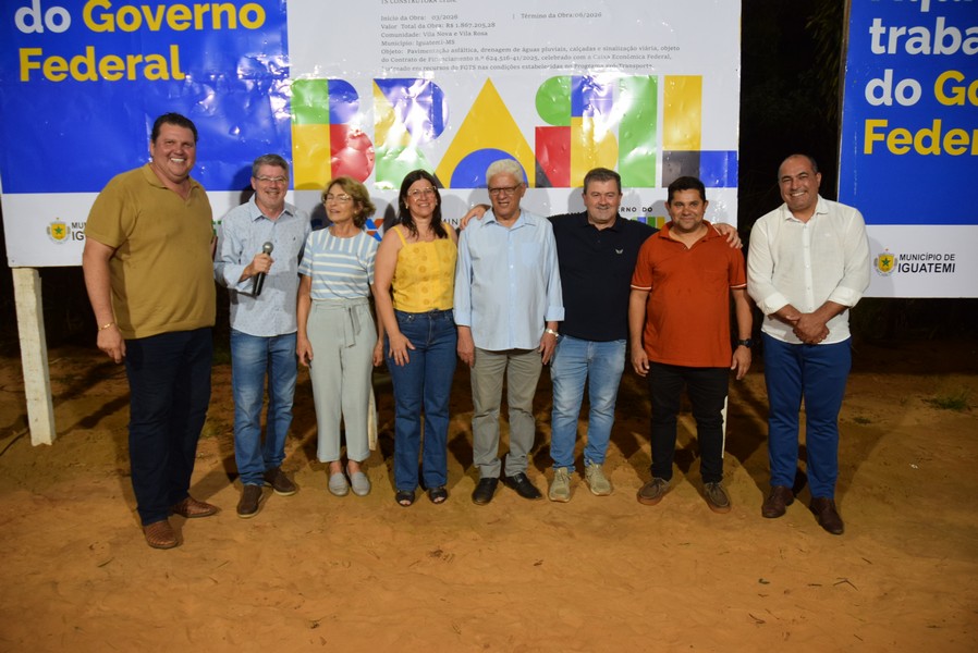 Iguatemi: Prefeito Lídio Ledesma lança oficialmente pavimentação asfáltica no bairro da Vila Nova Esperança