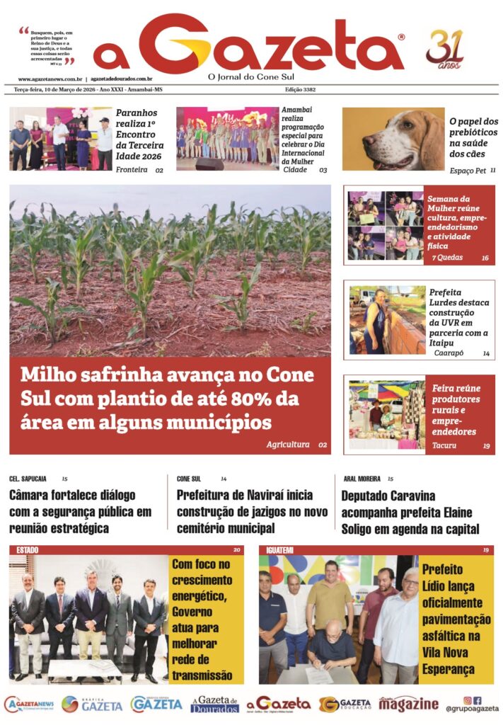 Jornal A Gazeta – Edição de 10 de março de 2026