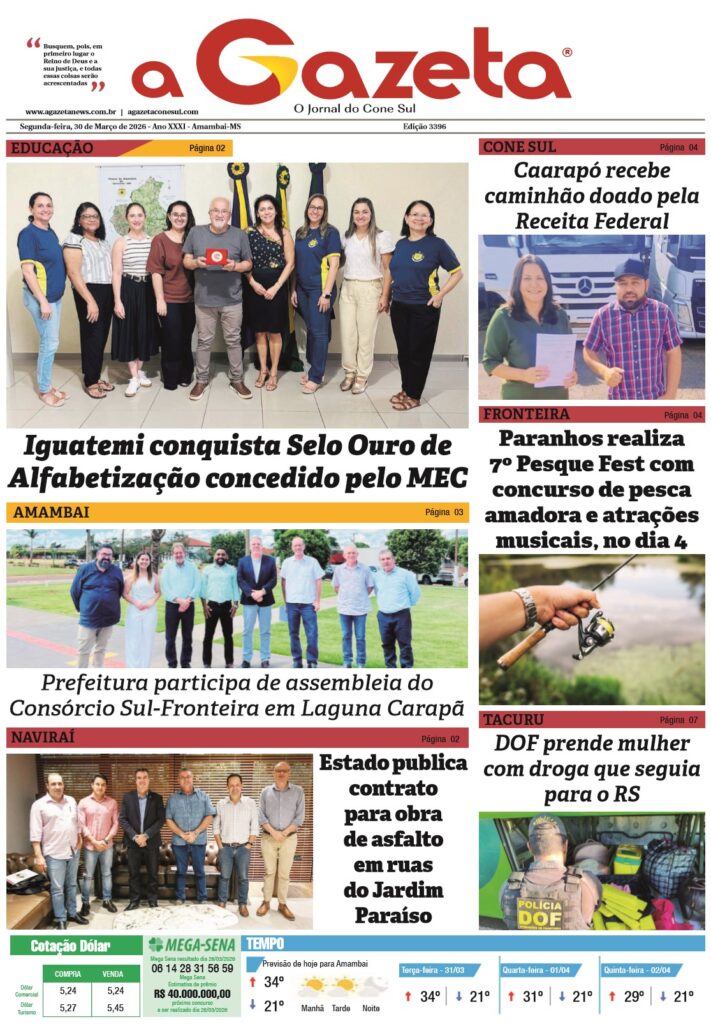 Jornal A Gazeta – Edição de 30 de março de 2026