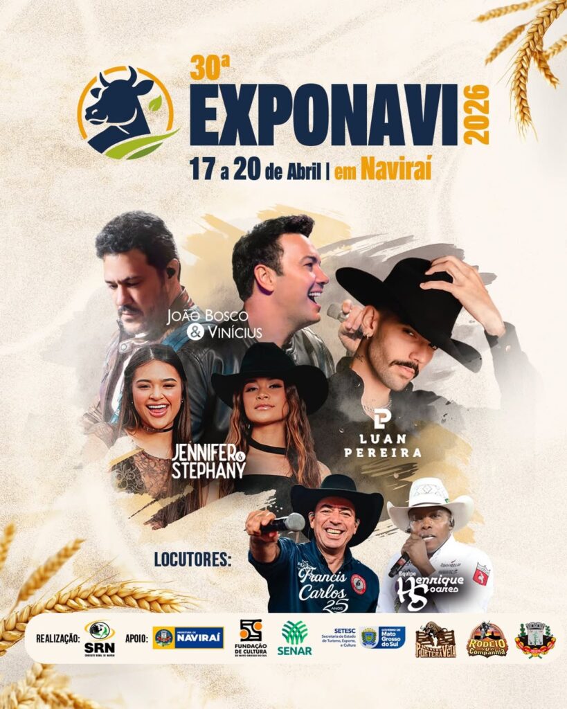 30ª Exponavi será realizada de 17 a 20 de abril em Naviraí