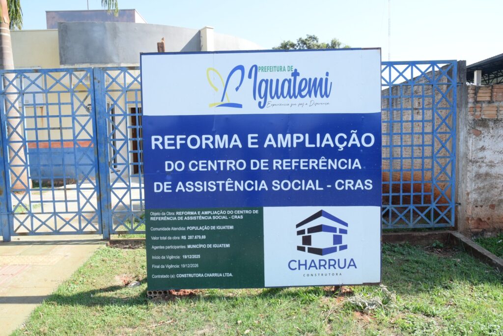 Secretaria de Assistência Social de Iguatemi realiza ampliação e reforma do prédio do Centro de Referência de Assistência Social - CRAS