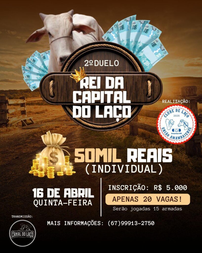 Amambai se torna neste final da semana a capital do laço comprido de Mato Grosso do Sul