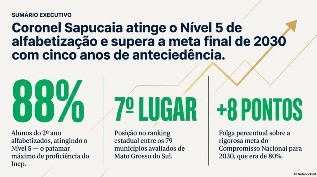 Coronel Sapucaia alcança 7º lugar no Estado e supera meta de alfabetização com cinco anos de antecedência