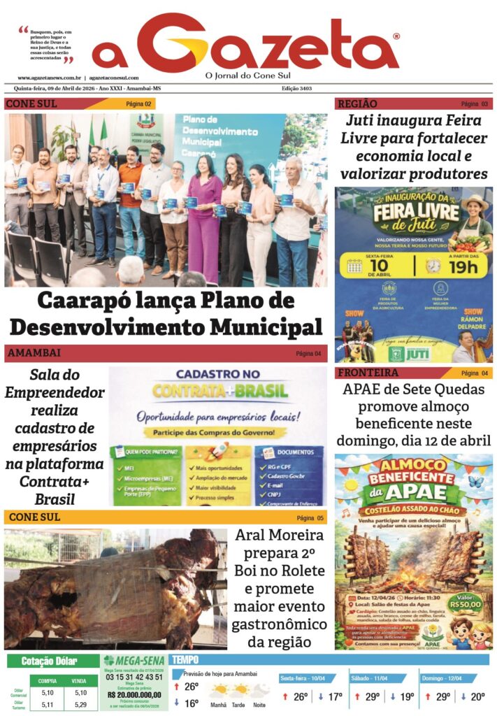 Jornal A Gazeta – Edição de 10 de abril de 2026