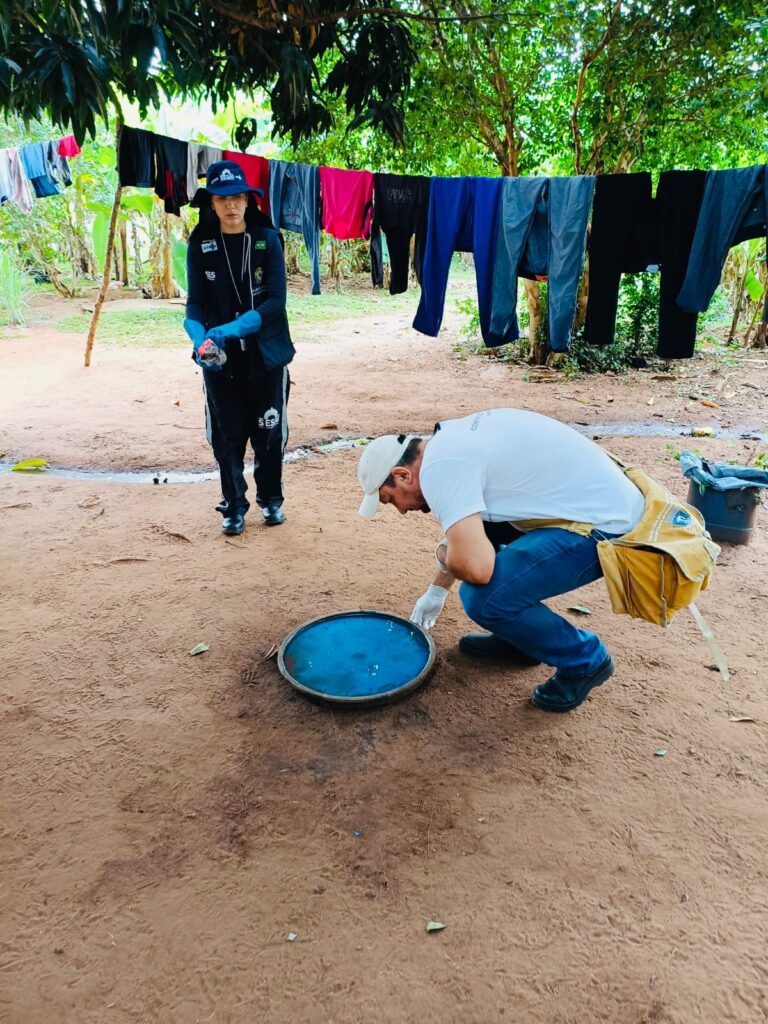 Ação conjunta mobiliza comunidade indígena no combate à dengue em Amambai