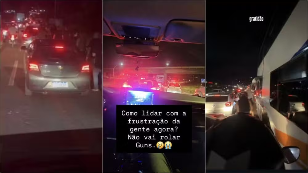 Guns N’ Roses em Campo Grande: saída de show faz público levar 5h em percurso de 12 minutos