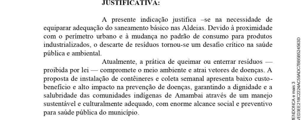 Após ouvir moradores vereadora Suzana pede coleta de lixo nas comunidades indígenas em Amambai