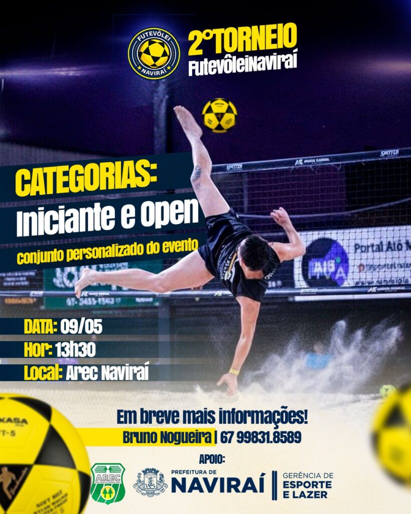 Naviraí se prepara para receber 2º Torneio de Futevôlei neste sábado (9)