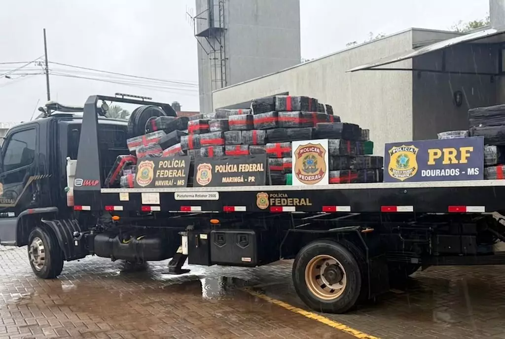Polícia apreende no Paraná carreta que saiu de Aral Moreira com 10 toneladas de maconha