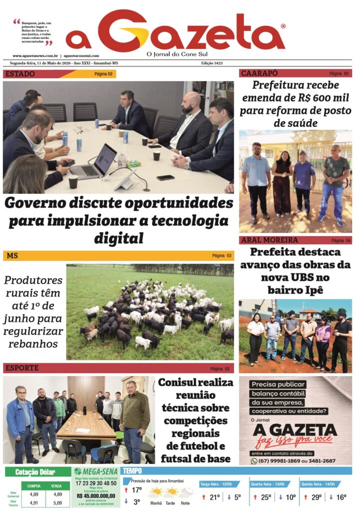 Jornal A Gazeta – Edição de 11 de maio de 2026