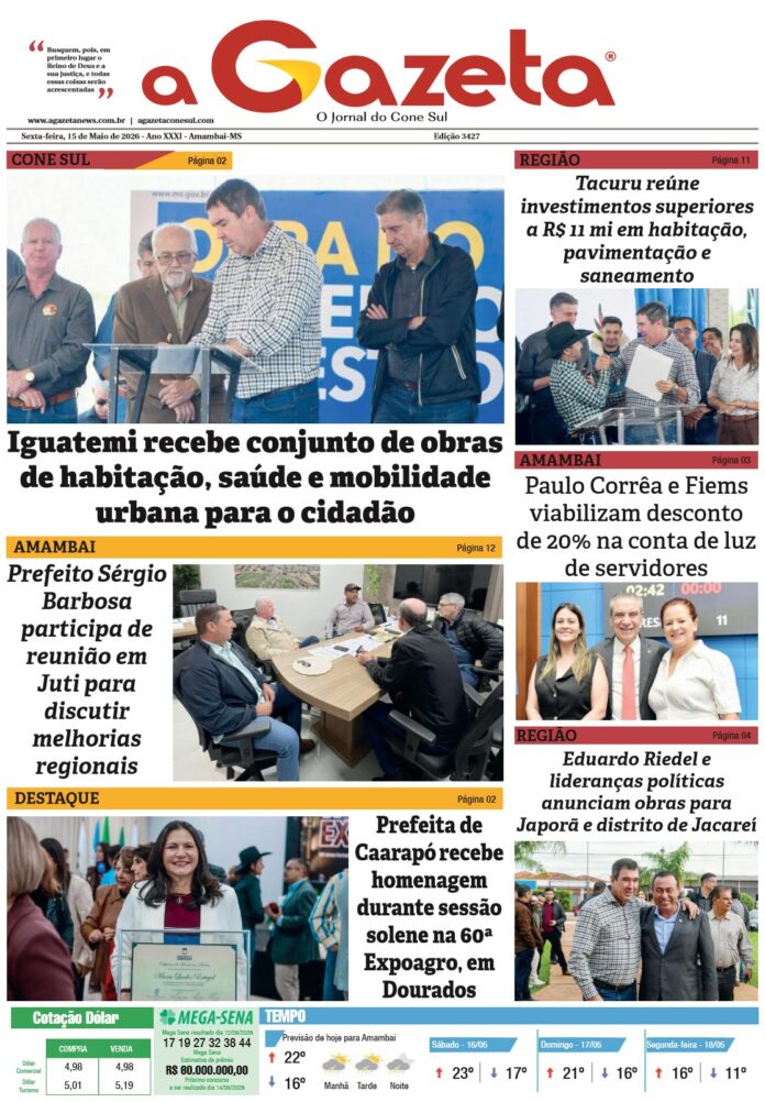 Jornal A Gazeta, dia 15 de maio - Edição 3427_1