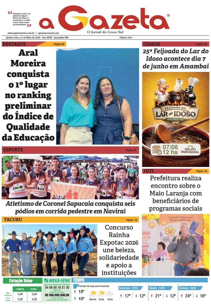 Jornal A Gazeta – Edição de 21 de maio de 2026
