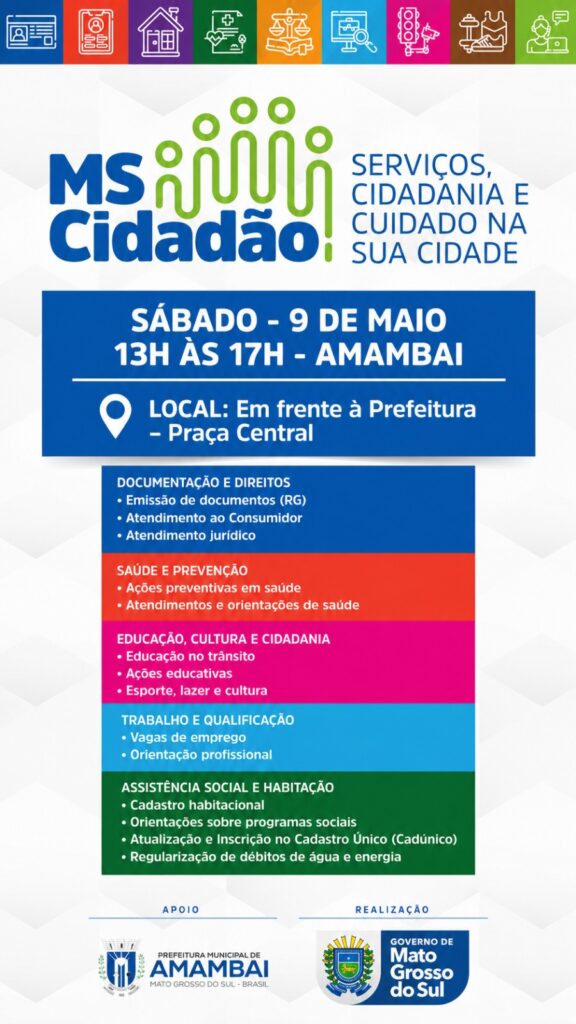 Amambai recebe ação “MS Cidadão” com diversos serviços gratuitos à população