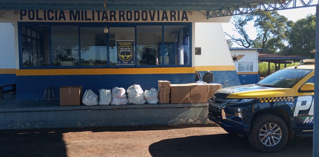 Amambai: BPMRv apreende eletrônicos, perfumes e mercadorias estrangeiras durante fiscalização na MS-386