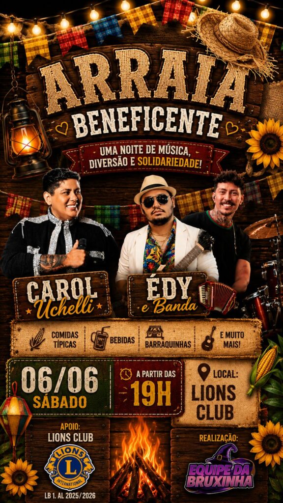 Com foco em solidariedade e programação para a família, Arraiá Beneficente acontece no dia 6 de junho em Amambai