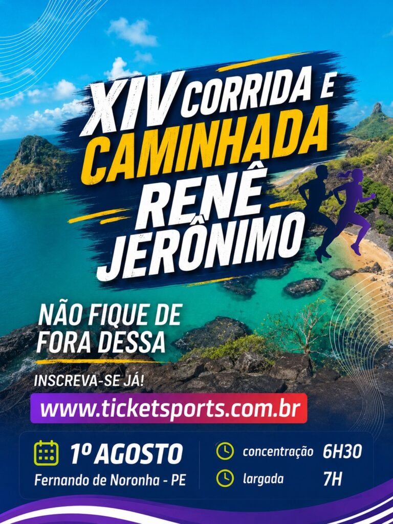 Estão abertas as inscrições para a Corrida e Caminhada Renê Jerônimo, em Fernando de Noronha Estão abertas as inscrições para a Corrida e Caminhada Renê Jerônimo, em Fernando de Noronha