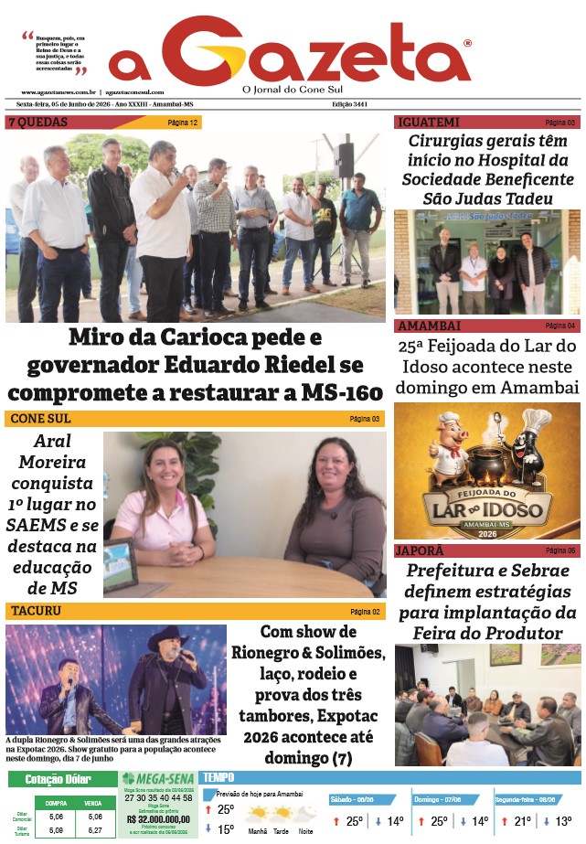 Jornal A Gazeta – Edição de 05 de junho de 2026