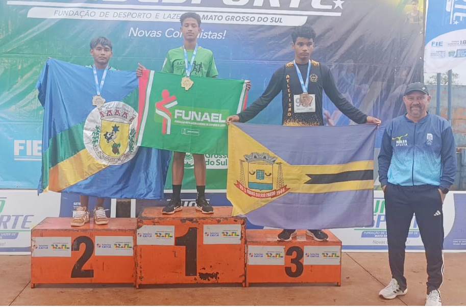 Atleta de Paranhos é “ouro” e “prata” no atletismo dos Jogos Escolares da Juventude de MS em Campo Grande