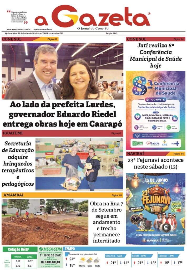 Jornal A Gazeta – Edição de 11 de junho de 2026