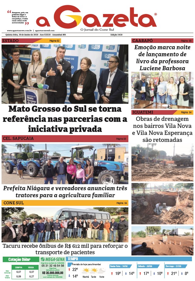 Jornal A Gazeta – Edição de 18 de junho de 2026