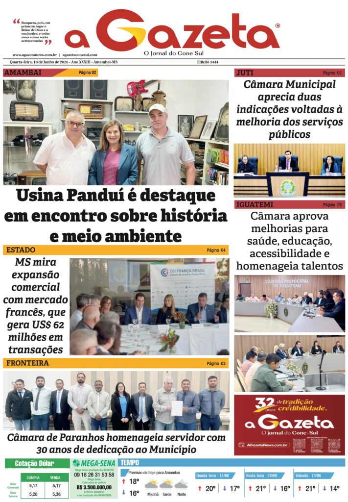 Jornal A Gazeta – Edição de 10 de junho de 2026