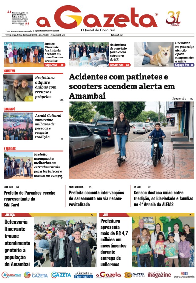 Jornal A Gazeta – Edição de 30 de junho de 2026