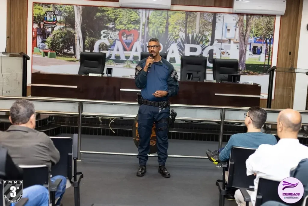 Promuse da 3ª CIPM de Amambai participa de ação de prevenção à violência contra a mulher em Caarapó Promuse da 3ª CIPM de Amambai participa de ação de prevenção à violência contra a mulher em Caarapó