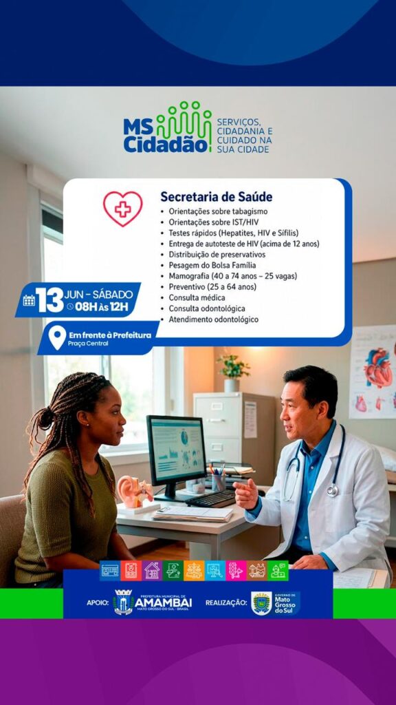MS Cidadão acontece neste sábado (13) em Amambai com ampla oferta de serviços gratuitos à população