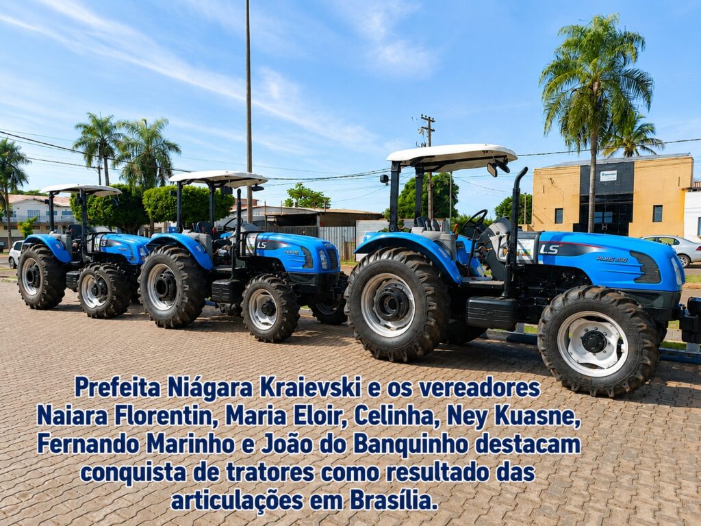 Pedido por tratores foi firmado em Brasília em agosto de 2025 e agora se concretiza em Coronel Sapucaia Pedido por tratores foi firmado em Brasília em agosto de 2025 e agora se concretiza em Coronel Sapucaia