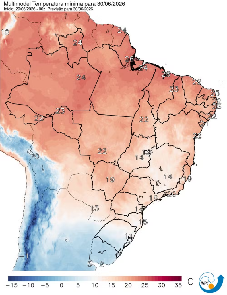 Nova massa de ar polar vai derrubar termômetros no Centro-Sul