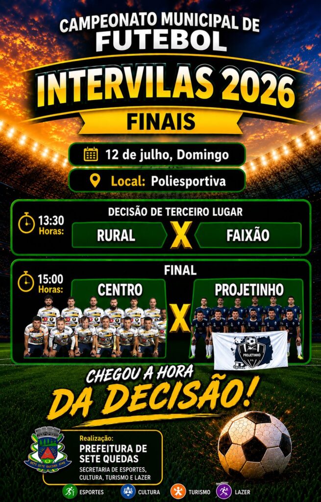 Intervilas de Futebol define campeão de 2026 neste domingo em Sete Quedas