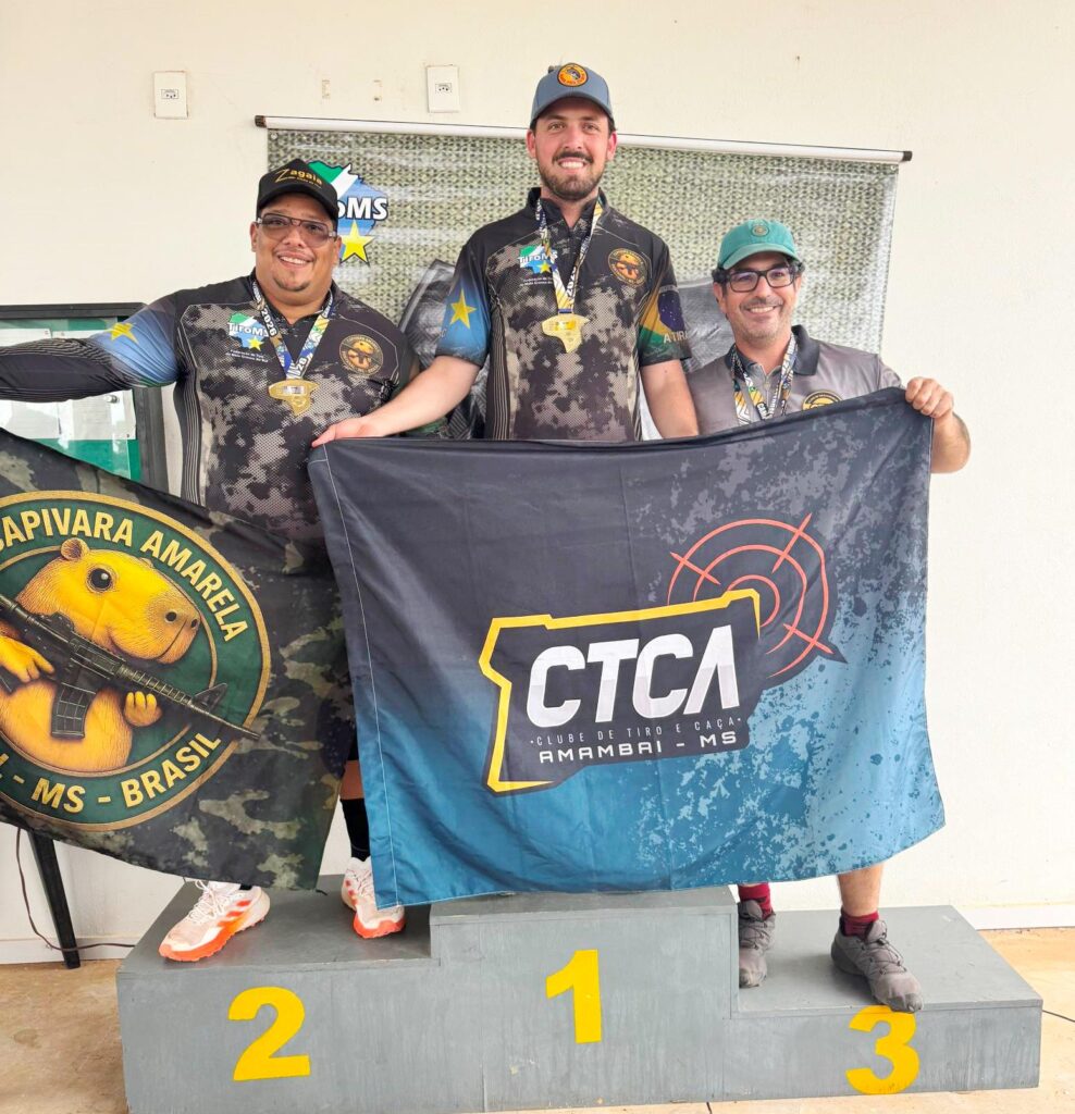 Com vários pódios conquistados, equipe de tiro de Amambai é destaque no Estadual em Anastácio