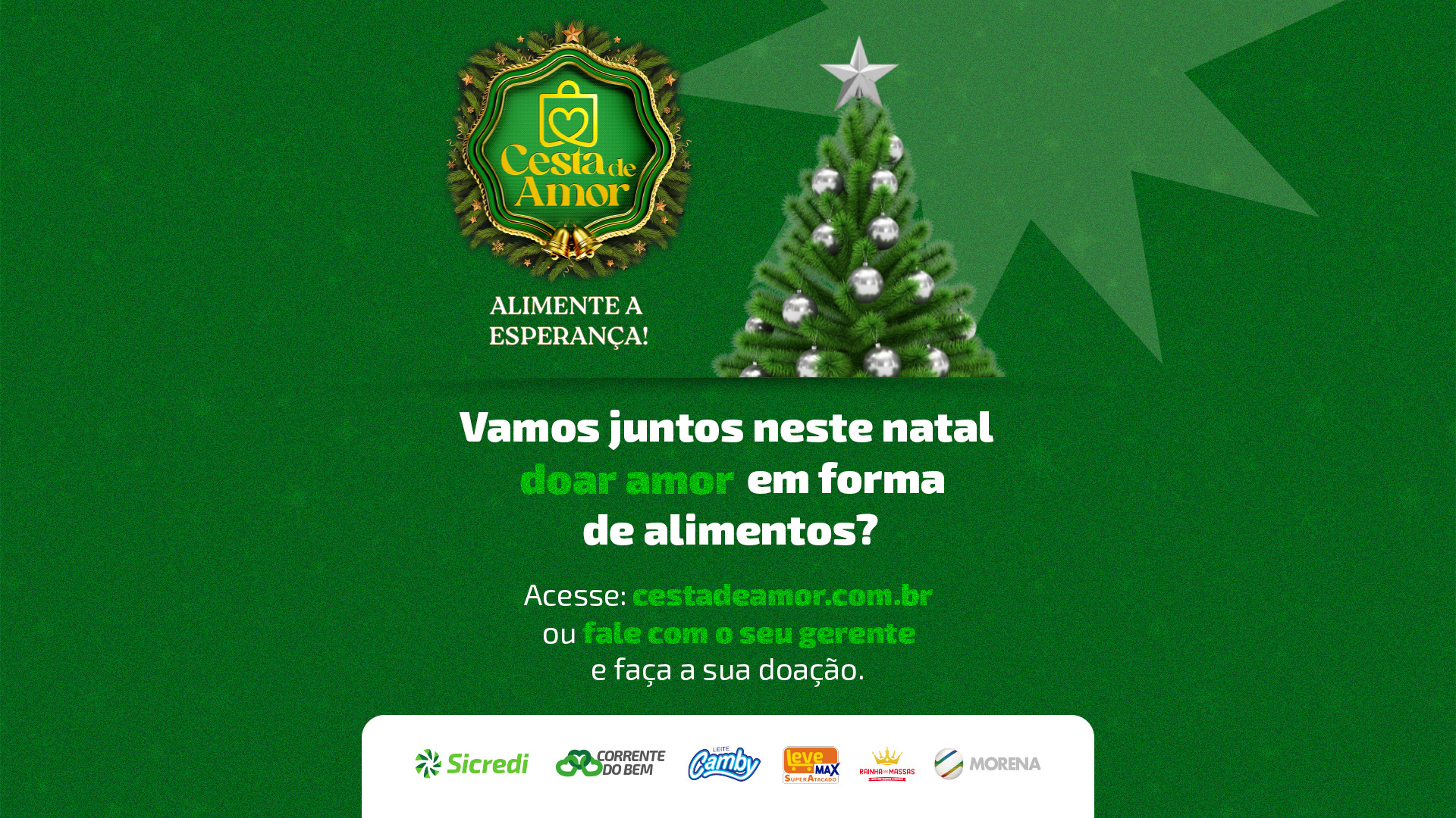 Sicredi Centro-Sul MS/BA e parceiros lançam mais uma campanha Cesta de Amor para arrecadação de alimentos