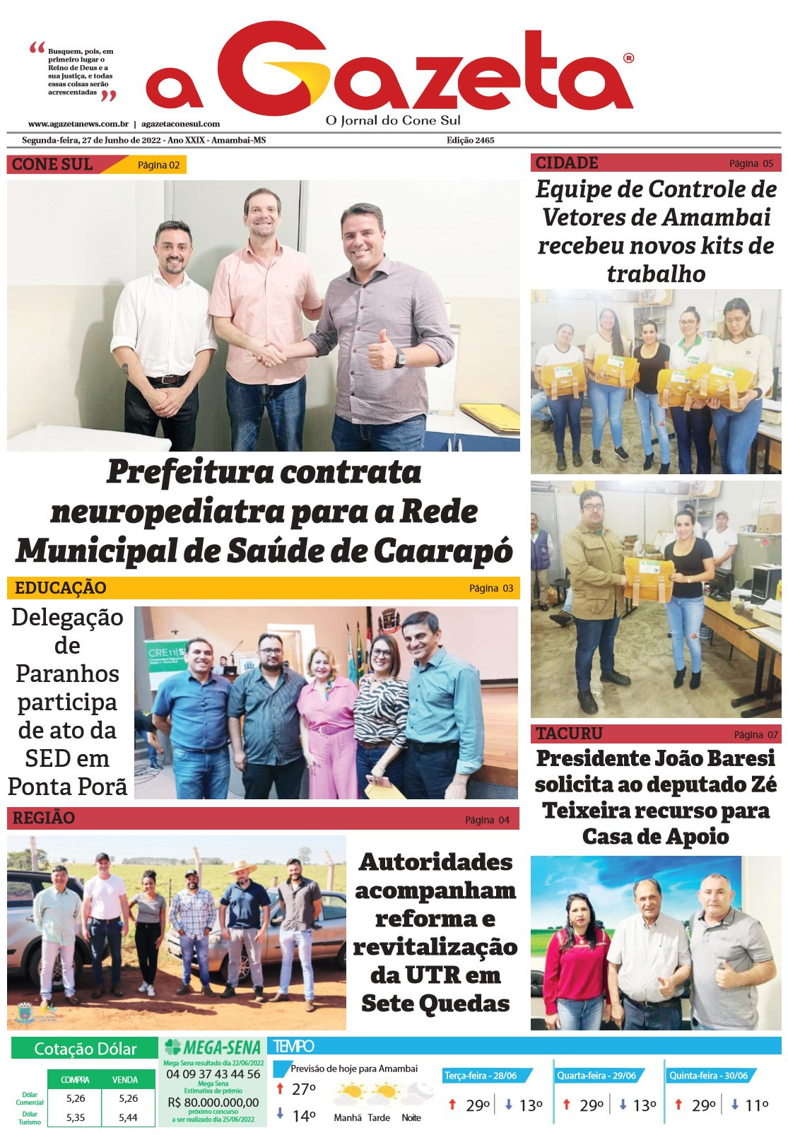 Confira a edição digital do Jornal A Gazeta desta segunda-feira, dia 27