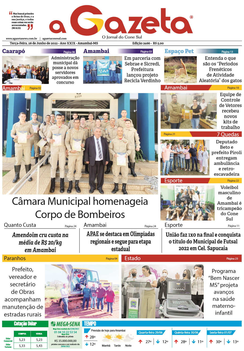 Confira a edição digital do jornal impresso A Gazeta desta terça-feira, dia 28