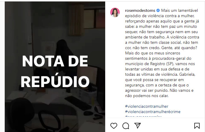 Deputada Rose Modesto repudia ato de violência contra procuradora-geral de prefeitura de SP